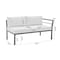 Manhattan Comfort Sunnyside Corner Patio Conversation Set with Table in Grey on White OD-CV026-WH - alternate 8